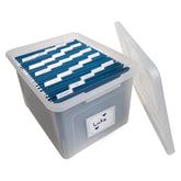 Generic Kid's Memory Keepsake Box clear-bin view enables easy artwork storage.