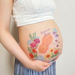 Generic Tuzuru pregnancy belly stickers on tummy showcase stylish non-toxic decor
