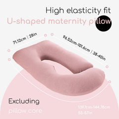 Generic U-shaped pregnancy pillow cover 55-57 inch fit securely