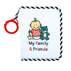 Genius Baby Toys baby photo book soft-cover front view for easy-clean memories.
