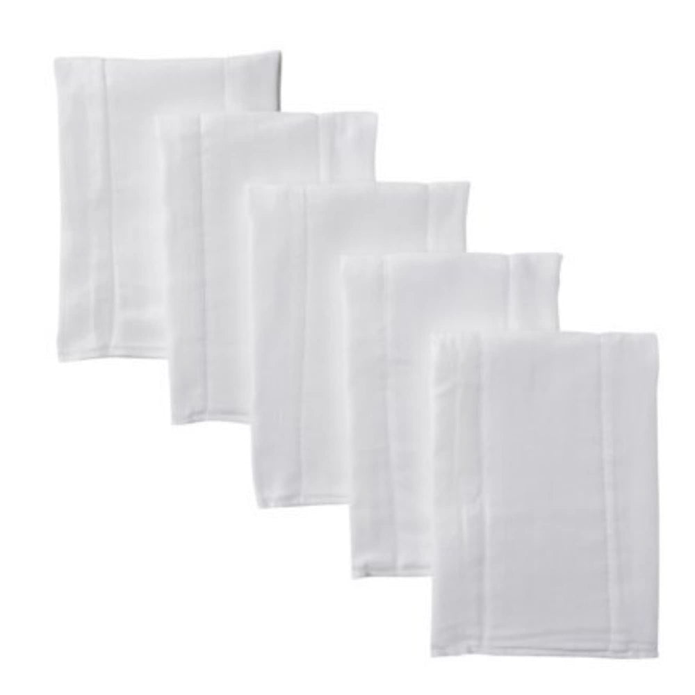 Gerber 10-pack premium 6-ply cloth diaper prefolds closeup showing absorbent padding for quick, reliable changes