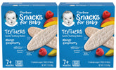 Gerber Mango Raspberry teething wafer closeup showing real fruit flavor for soothing gums