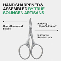 GERMANIKURE Solingen stainless steel scissors closeup showing durability and craft.