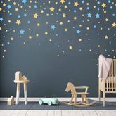 GESTYZ star wall decals white cluster for easy nursery decor