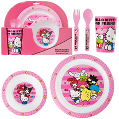 Get Trend Hello Kitty plate pink, durable BPA-free plate for kids' meals and snacks.