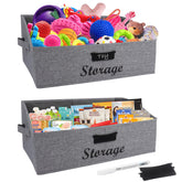 Geyecete dog toy basket foldable set with handles for easy transport.
