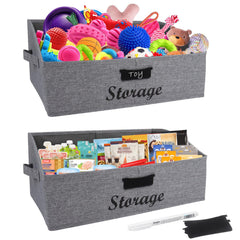 Geyecete dog toy basket foldable set with handles for easy transport.