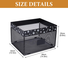 Geyecete dog toy bin dimensions 15 L x 12.6 W x 10 H fit in small to large spaces.