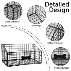 Geyecete wire dog toy box showcases durable construction for long-term toy storage.