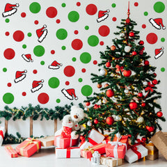 Geyee red circle wall stickers 5cm vibrant accents for seasonal decor and simple reconfiguration