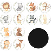 Geyee woodland animal potty stickers with color-changing design engage kids during potty breaks.