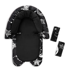 GFU baby head support with plush fabric for head comfort on car rides