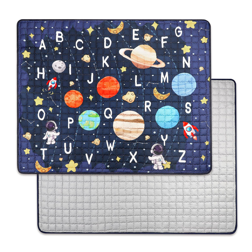 GFU baby play mat blue 71x59 offers a roomy surface for crawling fun