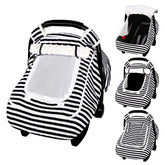GFU car seat cover with warmth and Minky Dots for cozy winter travel
