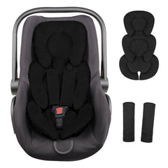 GFU infant car seat insert head and body support for safe travel comfort.