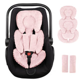 GFU infant car seat insert head and body support in pink for cozy travel