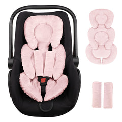 GFU infant car seat insert head and body support in pink for cozy travel