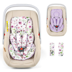 GFU infant car seat insert shows head and body support for comfy rides