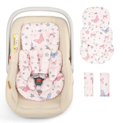 GFU infant seat insert head support keeps baby's head steady during car rides