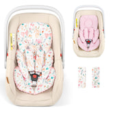 GFU infant seat insert head support keeps baby's head comfy on trips.