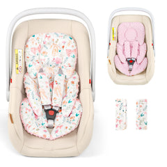 GFU infant seat insert head support keeps baby's head comfy on trips.