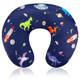GFU nursing pillow cover dark blue space dinosaur texture close-up highlights soft skin-friendly fabric