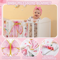 GGSTDDUP butterfly floral pattern blanket close-up for styling