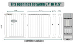 Ghthes Felle pressure-mounted gate shows easy no-drill setup for safe room boundaries.