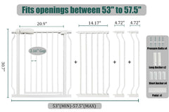 Ghthes Felle pressure-mounted baby gate demonstrates drill-free setup for quick room zoning.