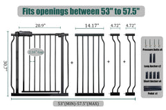 Ghthes Felle walk-through safety gate enables one-handed adult passage.