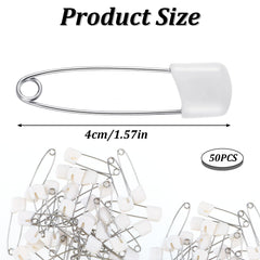 Giantree safety pins stainless steel close-up, showing durability and rust resistance.
