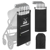 GIASSVIO 6-club stroller caddy setup shows quick, secure mounting for on-course convenience.