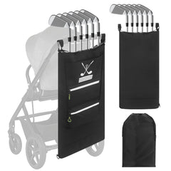 GIASSVIO 6-club stroller caddy setup shows quick, secure mounting for on-course convenience.