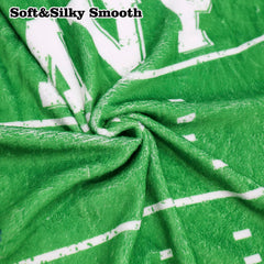 Gicoherero football baby monthly milestone blanket soft plush fleece texture for cozy shoots