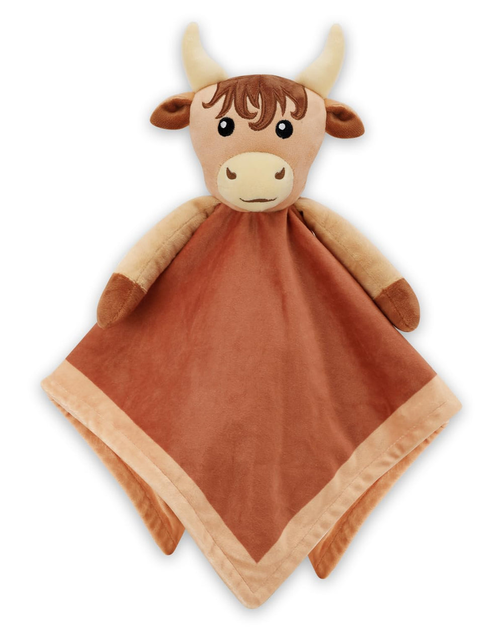 Gicoherero Highland Cow blanket face view offers cozy comfort for baby snuggles