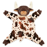 Gicoherero Longhorn baby blanket folded closeup—soft plush coziness for snuggles.