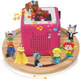 Gieanoo round magnetic Tonies shelf displays organized Tonie figures.