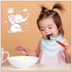 Giegxin adjustable bib buttons highlight easy size changes as baby grows