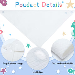 Giegxin muslin bib large 42x30cm provides full coverage during meals and drool