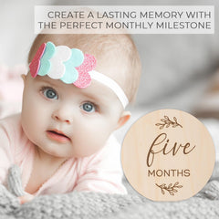 Giftacity baby milestone card Hello World design for pregnancy and newborn documentation.