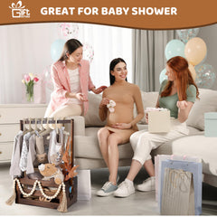 GiftAmaz baby shower crate handle display emphasizes easy transport for gifting at events