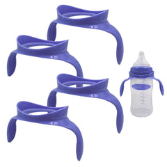 Giftophilia bottle handles fit Lansinoh bottles for an easy feeding grip.