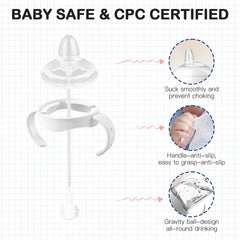 Giftophilia sippy cup conversion kit straw attachment shows silicone safety