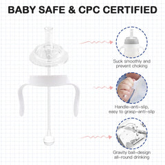 Giftophilia soft top straw attachment for Mam bottles promotes bite resistant safety