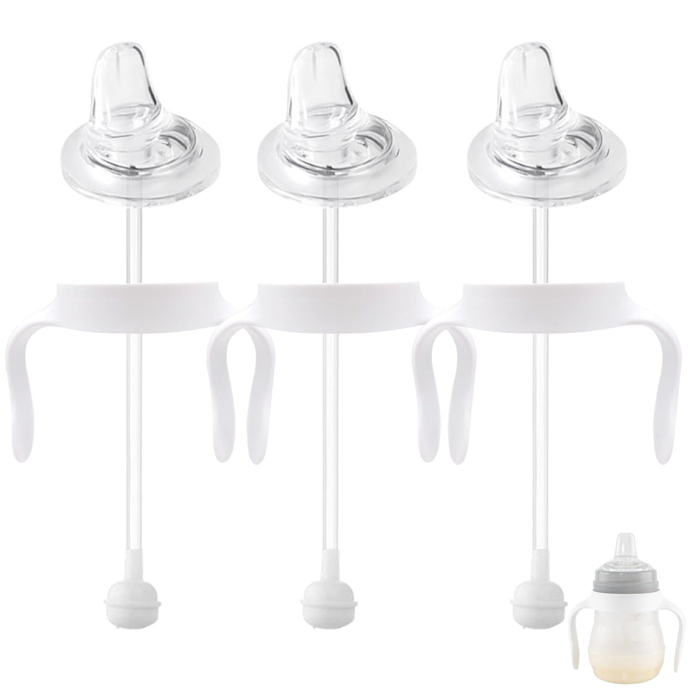 Giftophilia spout sippy top demonstrates seamless bottle-to-cup transition for toddlers.