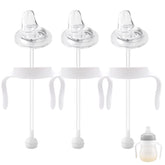 Giftophilia spout sippy top demonstrates seamless bottle-to-cup transition for toddlers.