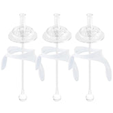 Giftophilia straw sippy kit with soft-top attachment aids smooth bottle-to-cup transition.