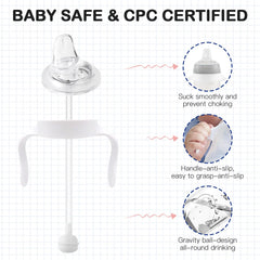 Giftophilia weighted straw supports drinking from any angle with reduced spills.