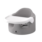 GiggleGlow baby floor seat gray assembled with ergonomic hip support for meals.