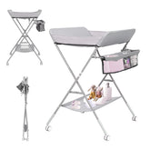 GIGYES portable changing table foldable-wheels enables effortless diaper changes with smooth mobility